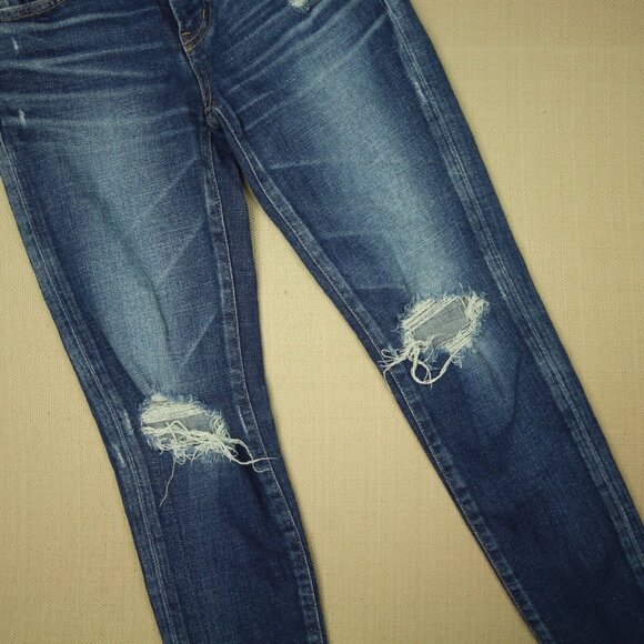 Moussy Vintage Isko Ivey Skinny Jeans Women's Size 24 Mid Rise Distressed Denim - Picture 2 of 12